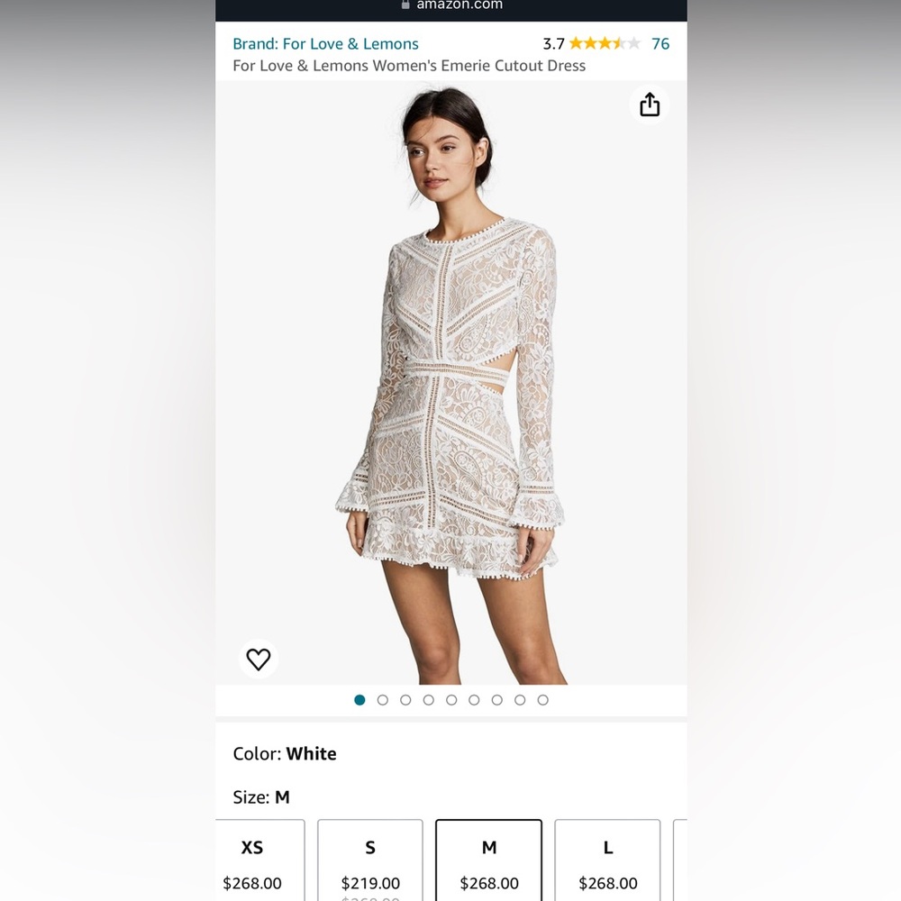 Emerie Cut Out Dress in White